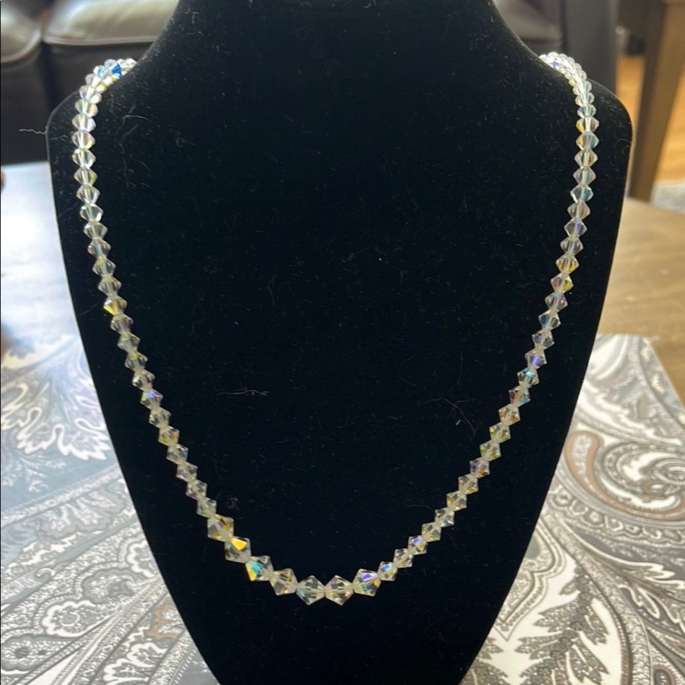 Elegant Silver Crystal Necklace